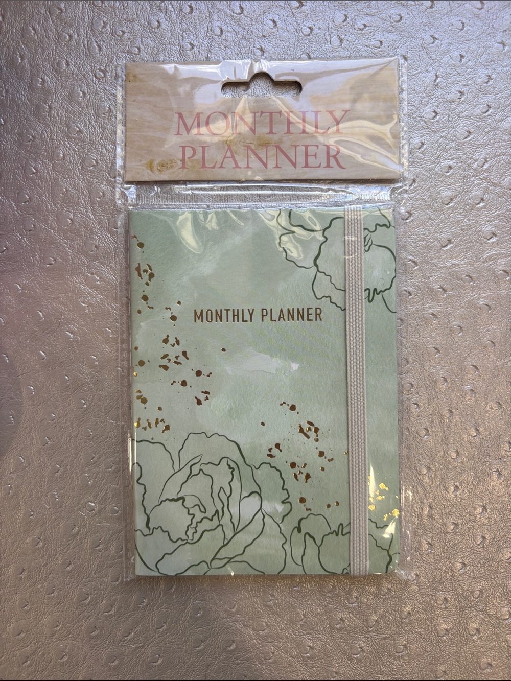 Monthly Planner Notebook - Mint Floral
